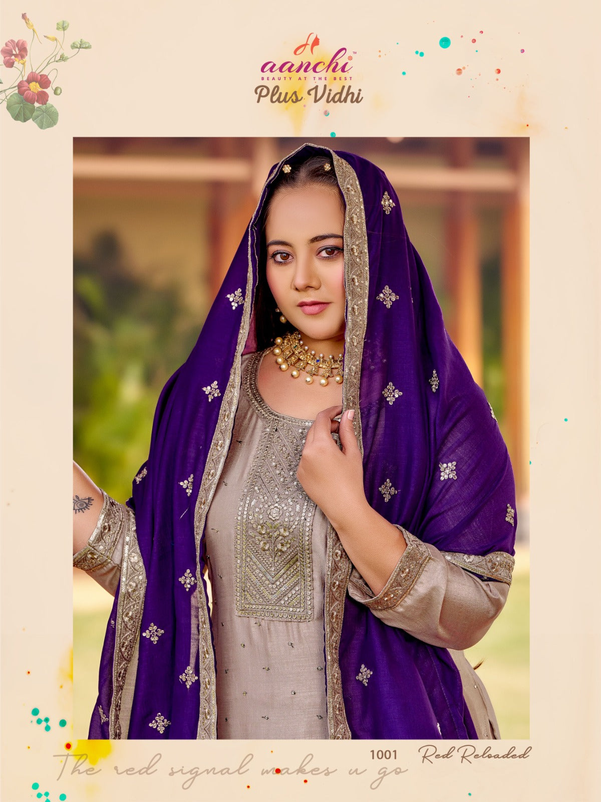 Plus Vidhi Aanchi Vichitra Silk Readymade Pant Style Suits Wholesaler Ahmedabad