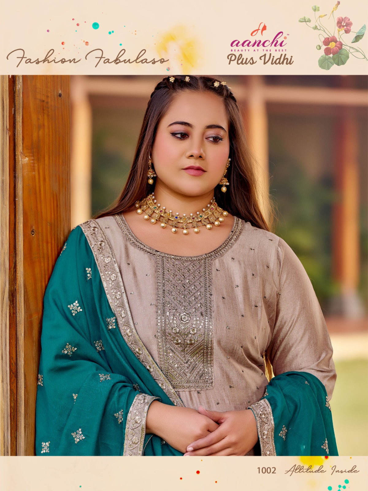 Plus Vidhi Aanchi Vichitra Silk Readymade Pant Style Suits Wholesaler Ahmedabad