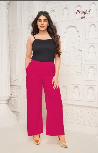 With Pocket 1508 Pranjul Cotton Branded Palazzo Supplier Gujarat