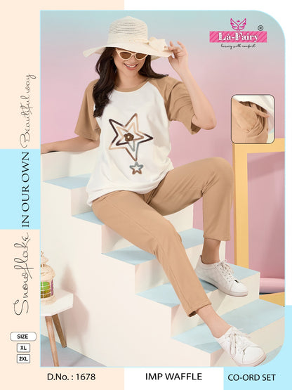 Pocket 1678 La Fairy Waffle Co Ord Set Wholesaler