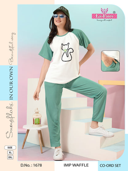 Pocket 1678 La Fairy Waffle Co Ord Set Wholesaler