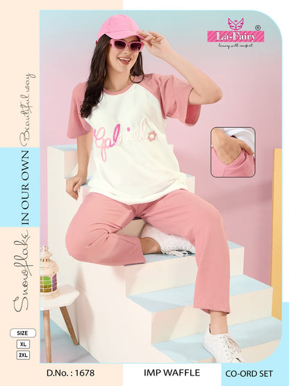 Pocket 1678 La Fairy Waffle Co Ord Set Wholesaler