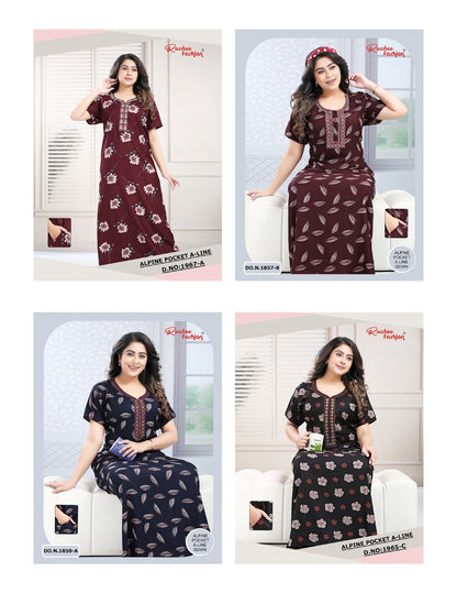 Alpine A-Line 2710 Ruchee Fashion Night Gowns Wholesale