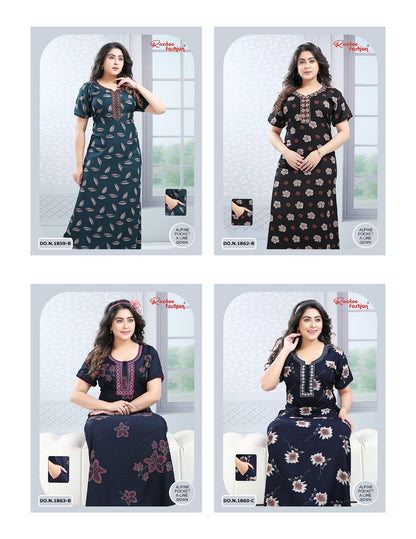 Alpine A-Line 2710 Ruchee Fashion Night Gowns Wholesale