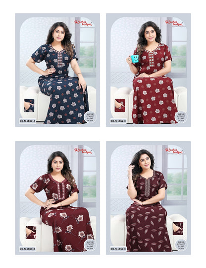 Pocket A-Line 2710 Ruchee Fashion Night Gowns Manufacturer