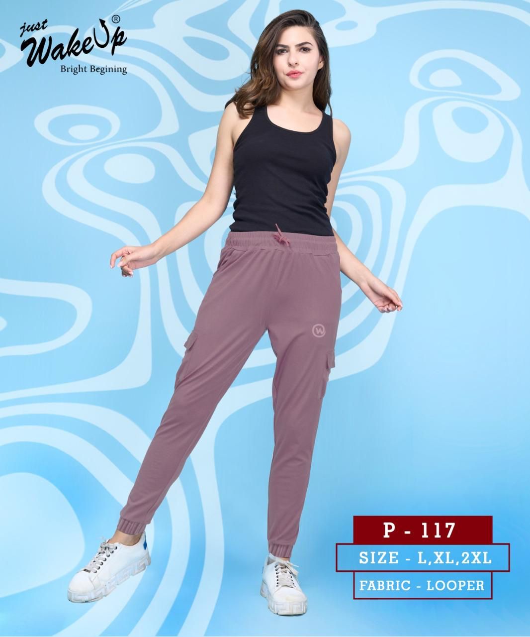 Pocket P 117 Wakeup Cotton Looper Women Cargo Pants Supplier Gujarat