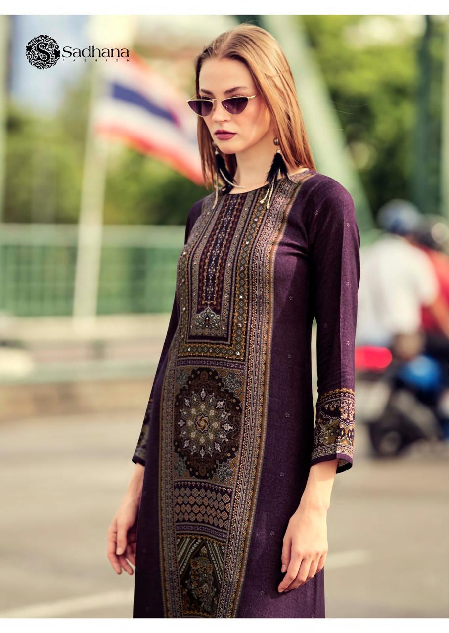 Poetry Sadhana Pure Viscose Pashmina Suits Supplier