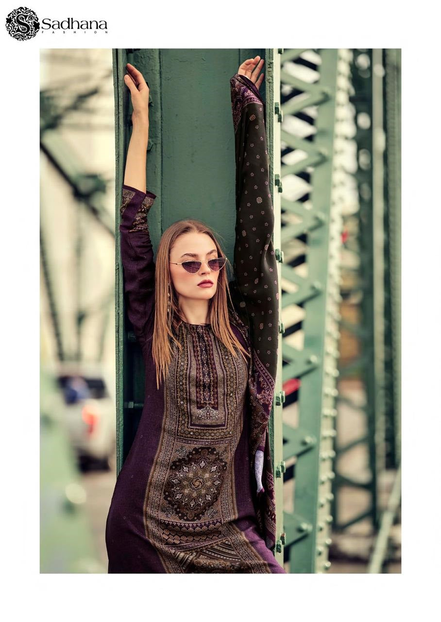 Poetry Sadhana Pure Viscose Pashmina Suits Supplier