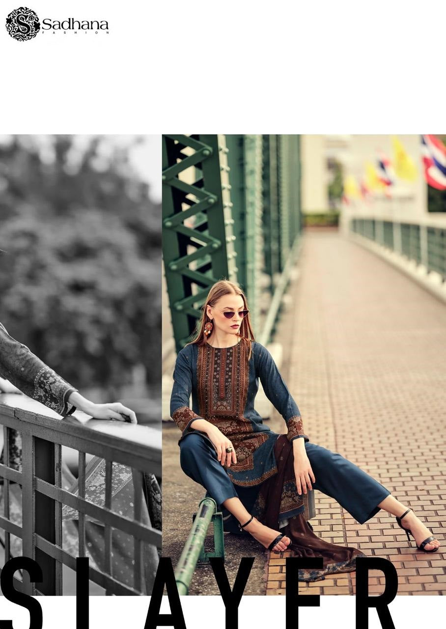 Poetry Sadhana Pure Viscose Pashmina Suits Supplier