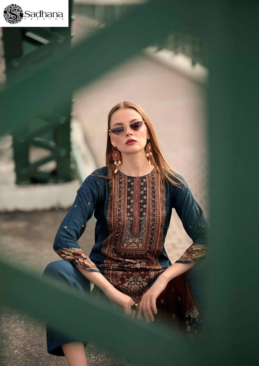 Poetry Sadhana Pure Viscose Pashmina Suits Supplier