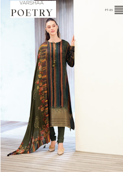 Poetry Varsha Fashions Russian Silk Pant Style Suits Wholesale Rate