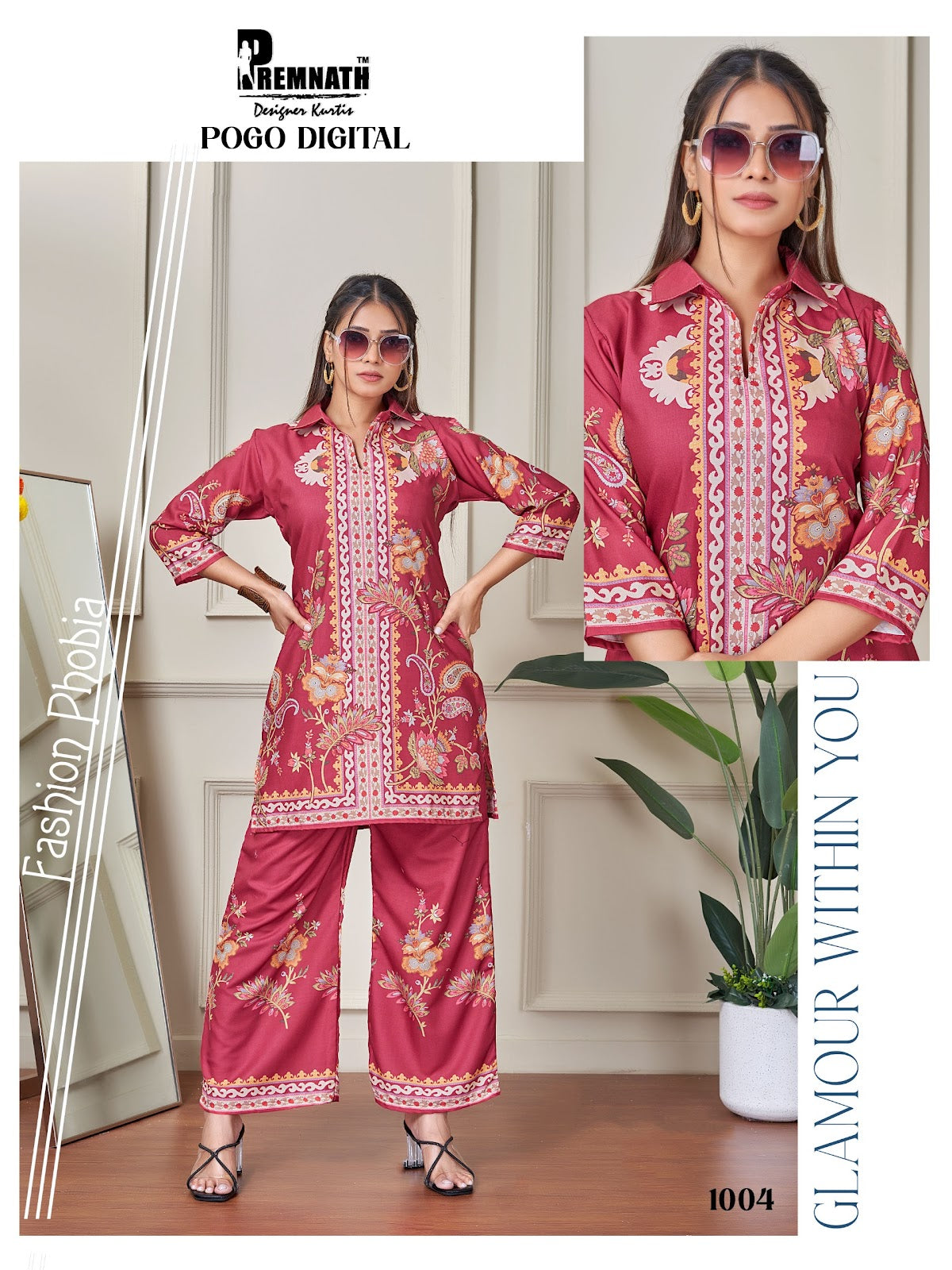 Pogo Digital Premnath Rayon Co Ord Set Wholesaler India