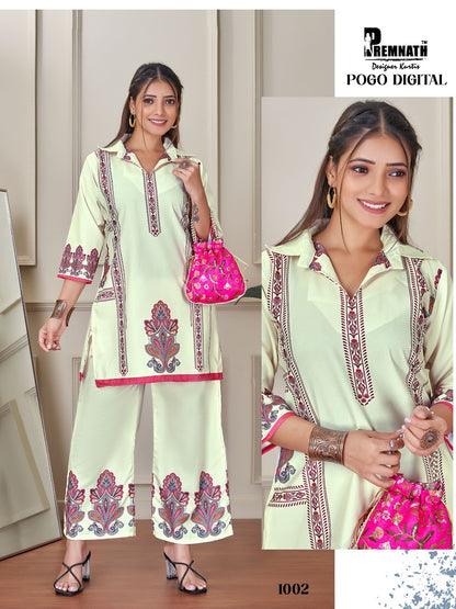 Pogo Digital Premnath Rayon Co Ord Set Wholesaler India