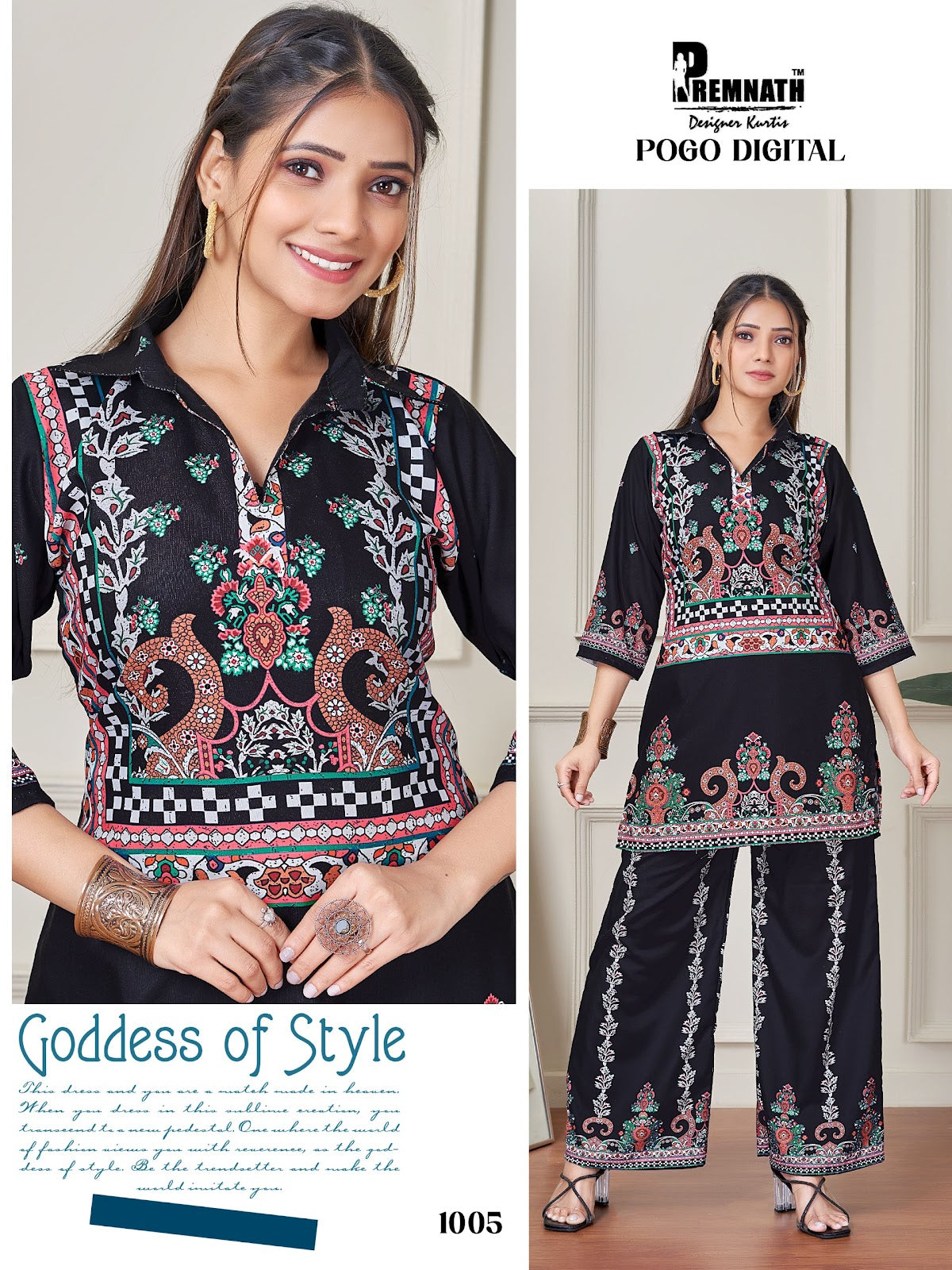 Pogo Digital Premnath Rayon Co Ord Set Wholesaler India