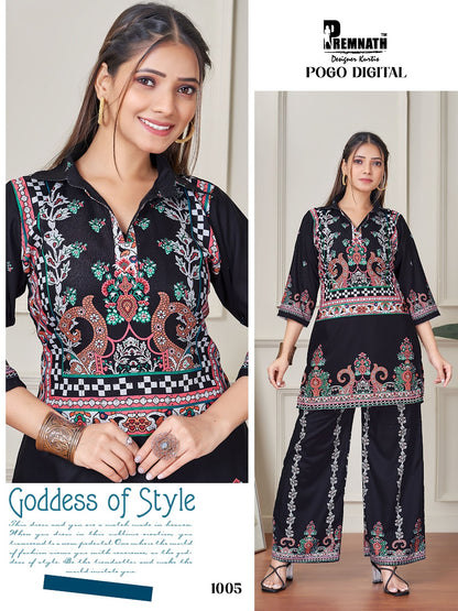 Pogo Digital Premnath Rayon Co Ord Set Wholesaler India