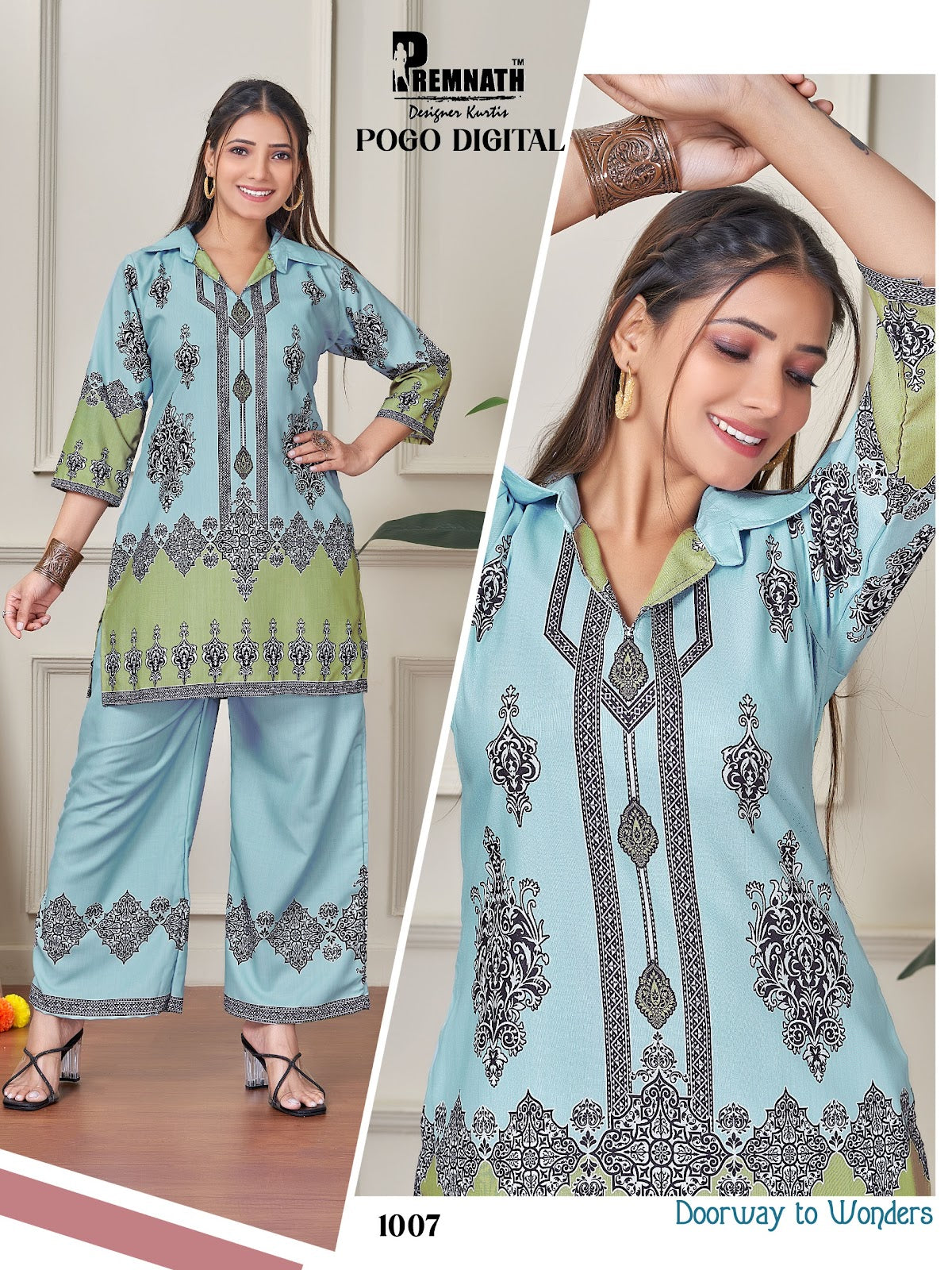 Pogo Digital Premnath Rayon Co Ord Set Wholesaler India