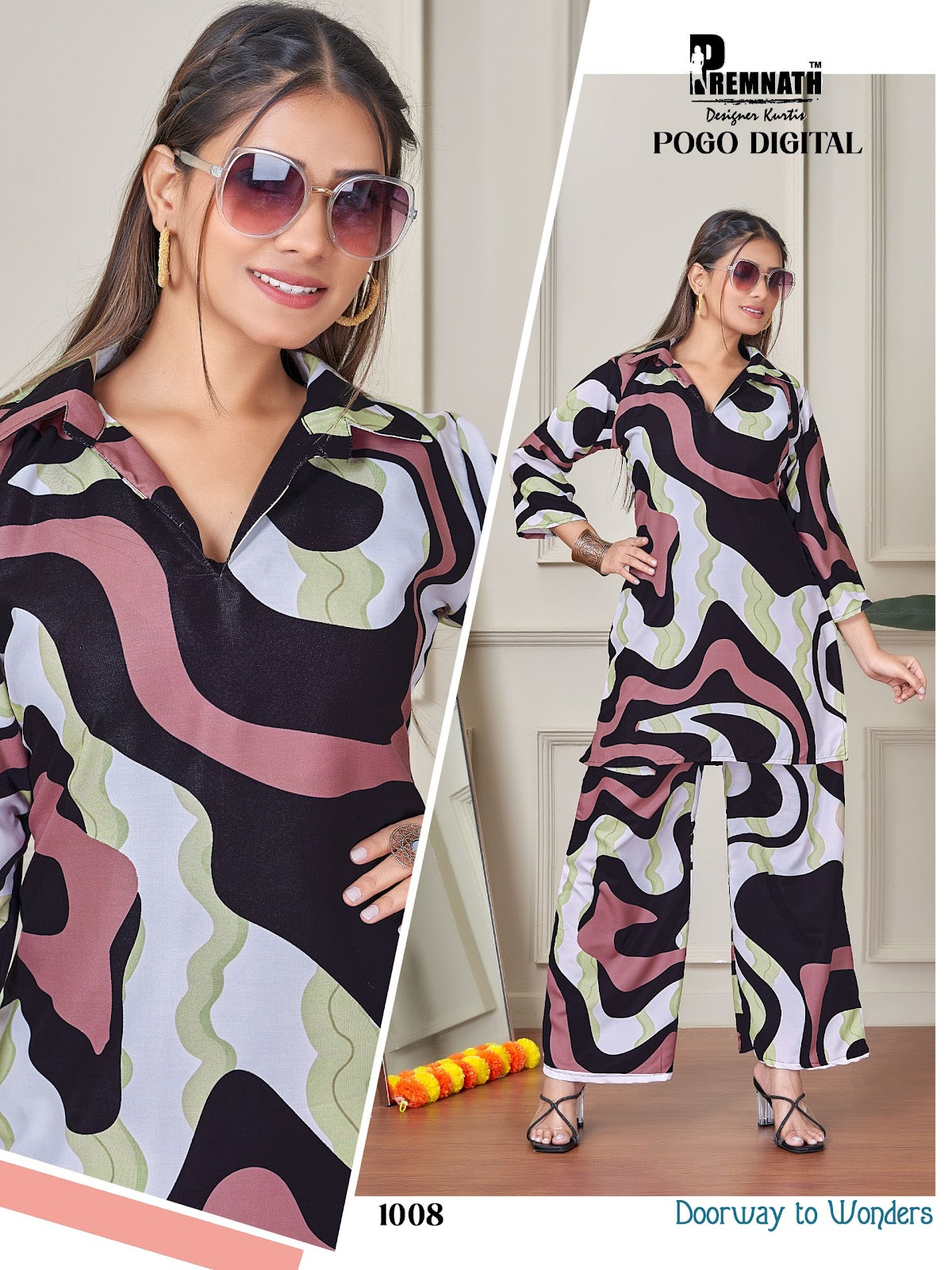 Pogo Digital Premnath Rayon Co Ord Set Wholesaler India
