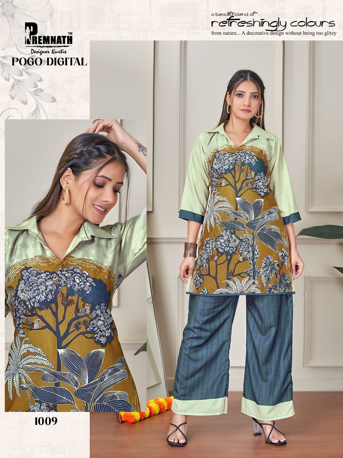 Pogo Digital Premnath Rayon Co Ord Set Wholesaler India