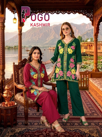 Pogo Kashmir Prmnt Rayon Co Ord Set Exporter Gujarat