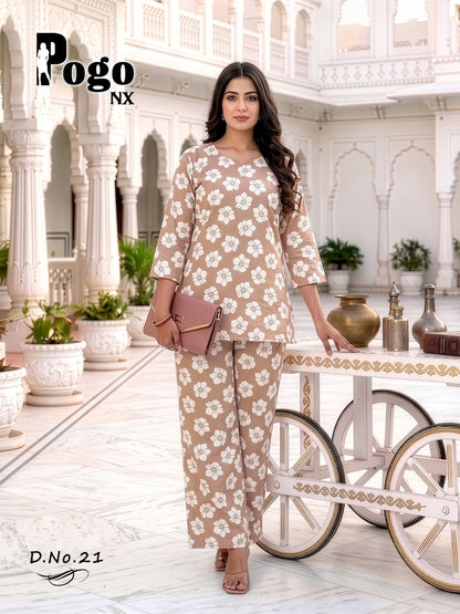 Pogo Nx Rayon Prmnt Co Ord Set Exporter
