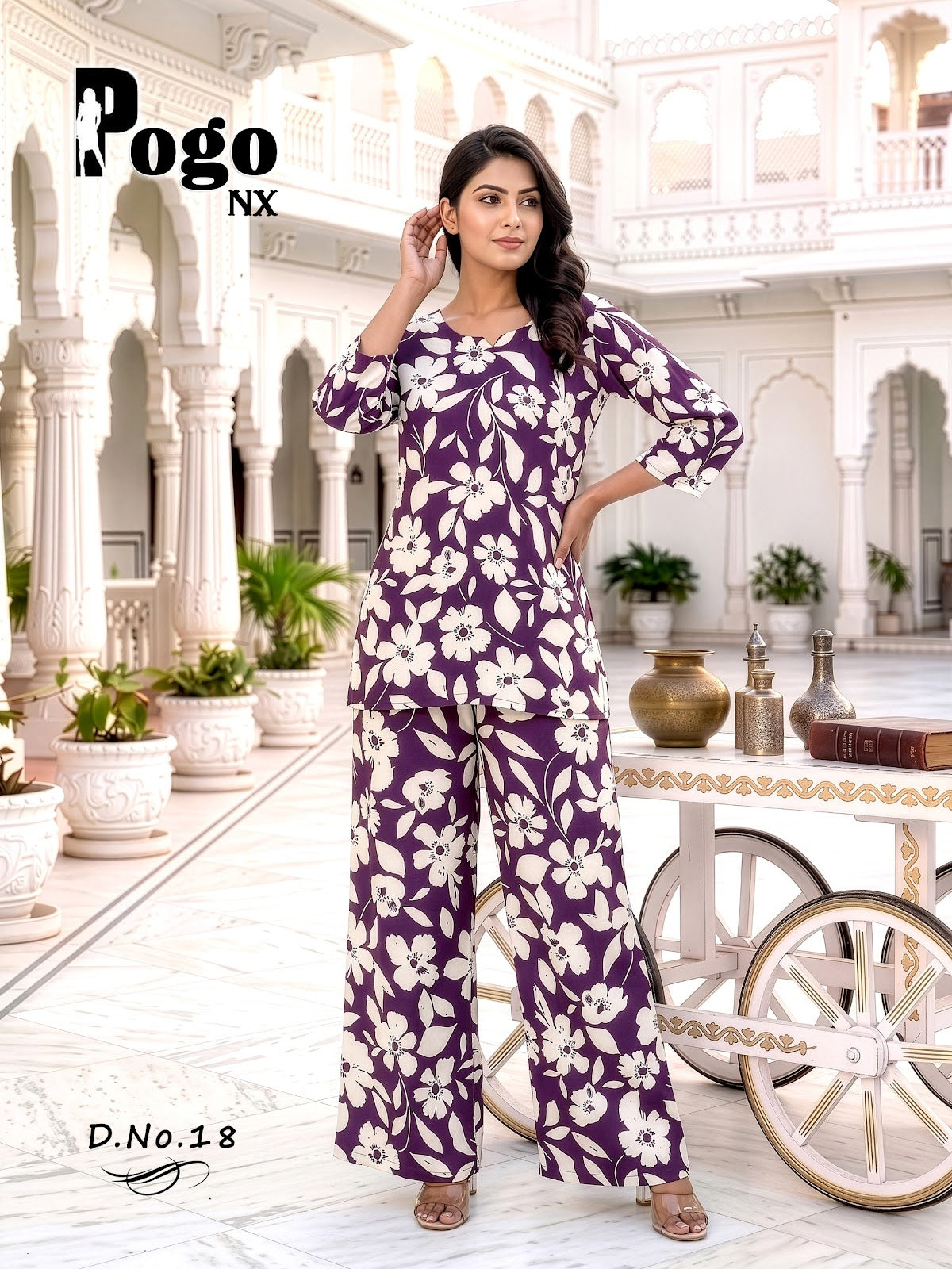 Pogo Nx Rayon Prmnt Co Ord Set Exporter