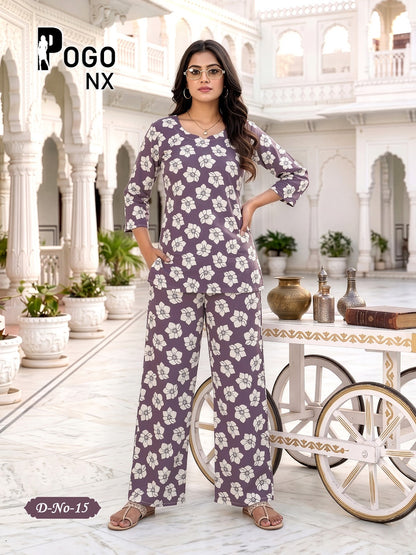 Pogo Nx Rayon Prmnt Co Ord Set Exporter