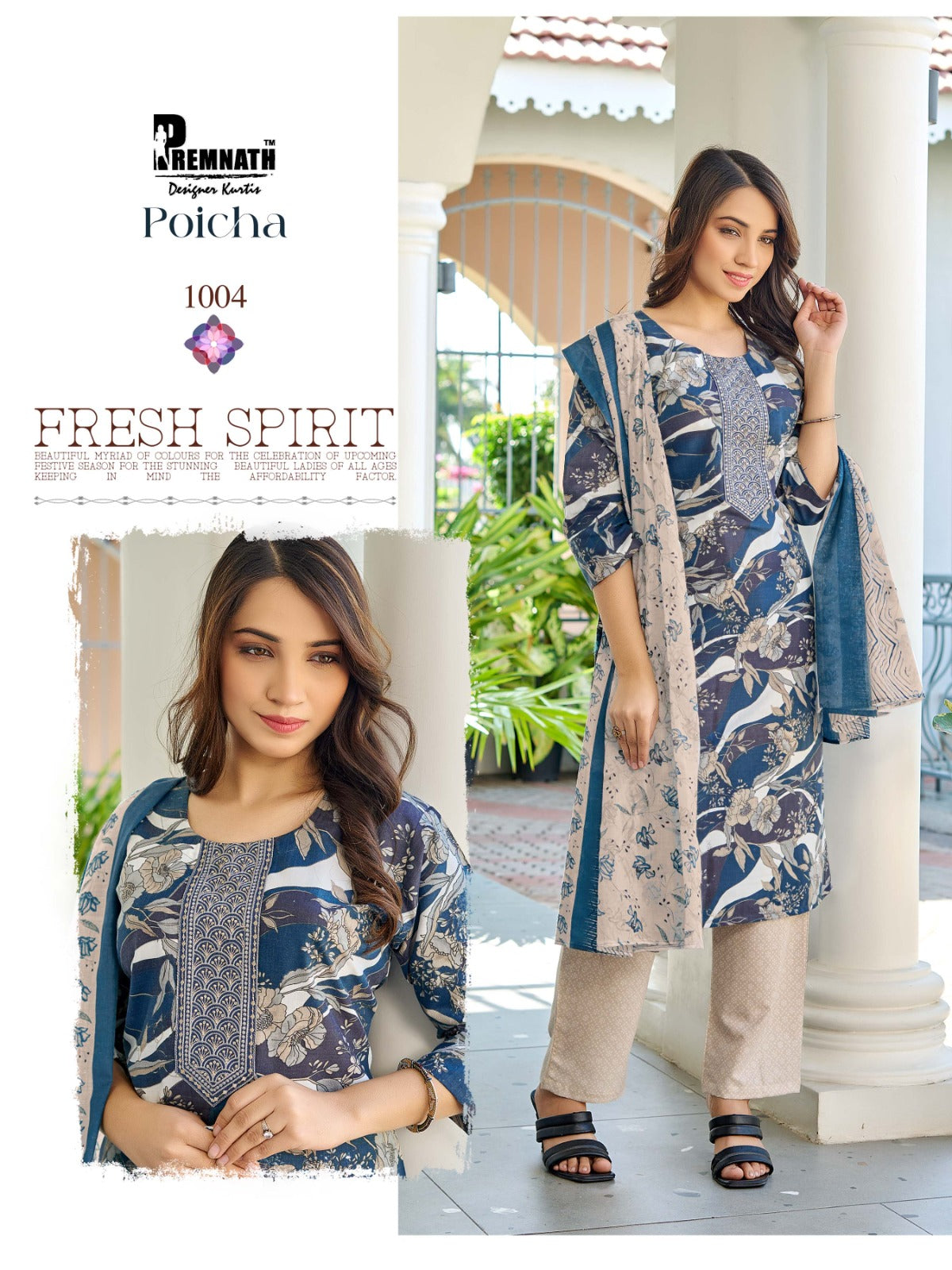 Poicha Premnath Readymade Cotton Pant Suits Manufacturer India