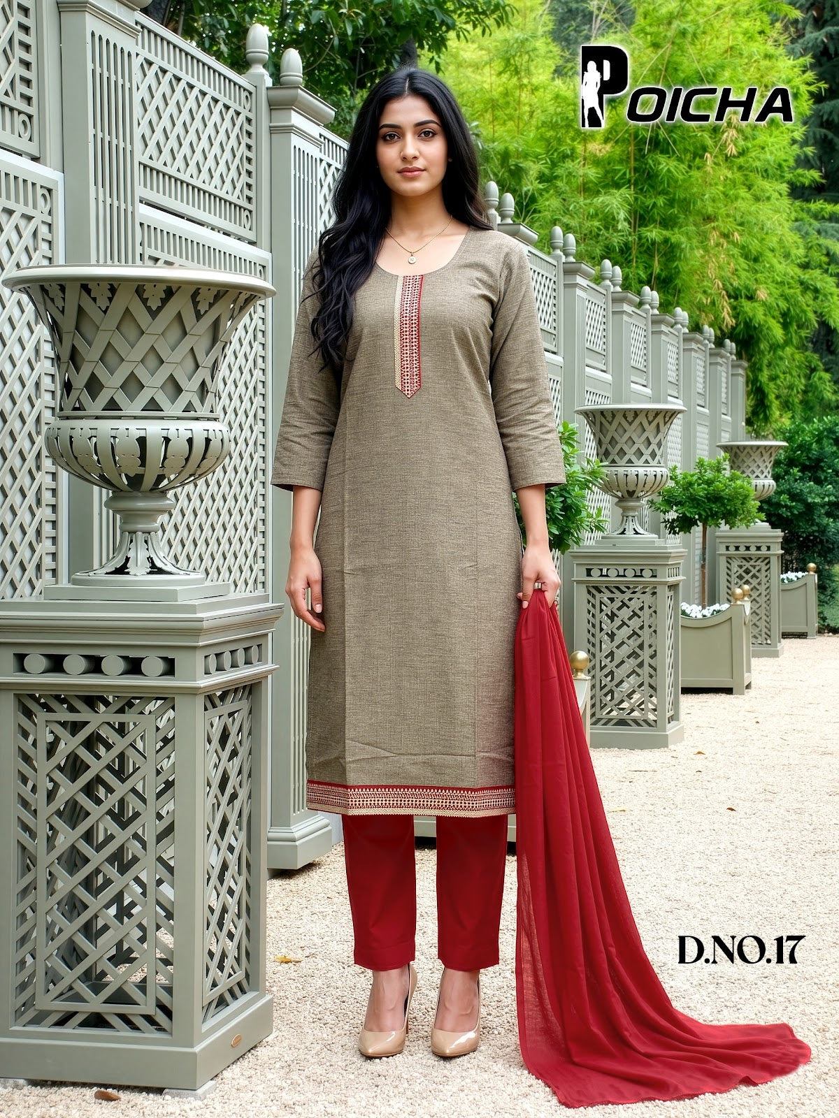Poicha Prmnt Readymade Cotton Pant Suits Wholesaler Gujarat