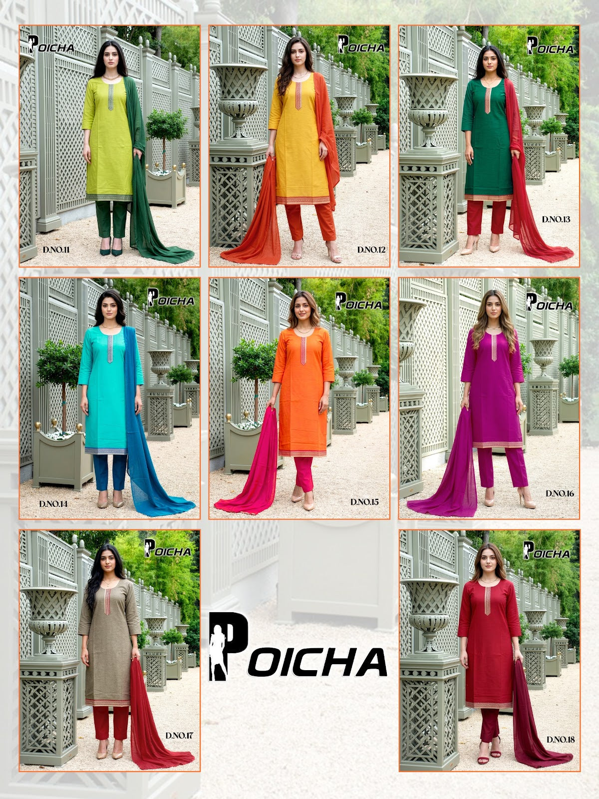 Poicha Prmnt Readymade Cotton Pant Suits Wholesaler Gujarat