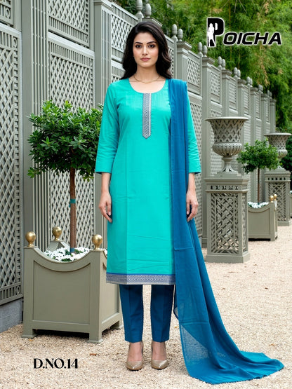 Poicha Prmnt Readymade Cotton Pant Suits Wholesaler Gujarat