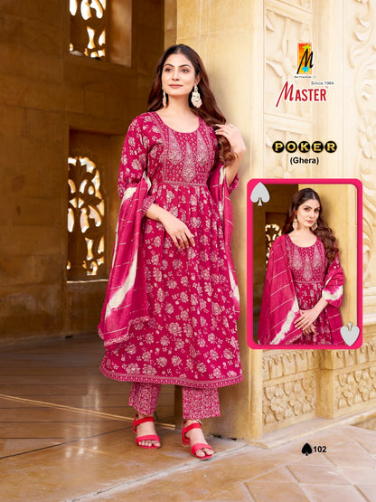 Poker Master Capsule Readymade Anarkali Suits Wholesaler India