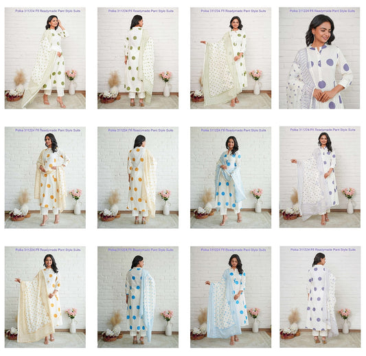 Polka 311224 Ffi Two Tone Rayon Readymade Pant Style Suits Manufacturer Ahmedabad