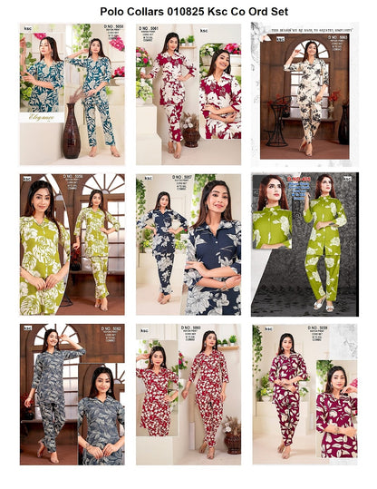 Polo Collars 010825 Ksc Rayon Co Ord Set Manufacturer