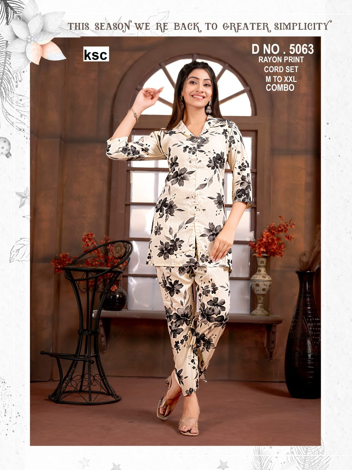 Polo Collars 010825 Ksc Rayon Co Ord Set Manufacturer