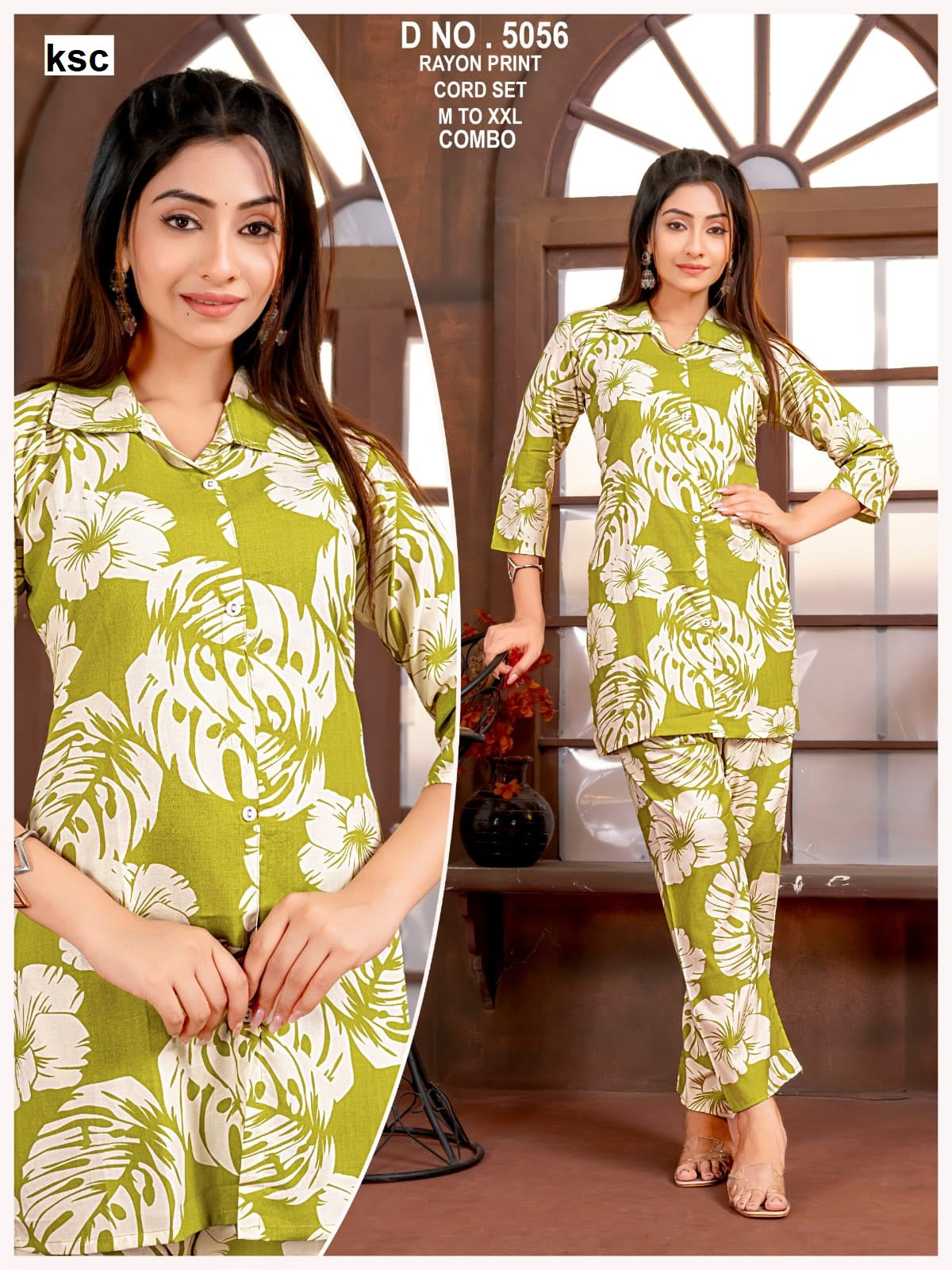 Polo Collars 010825 Ksc Rayon Co Ord Set Manufacturer