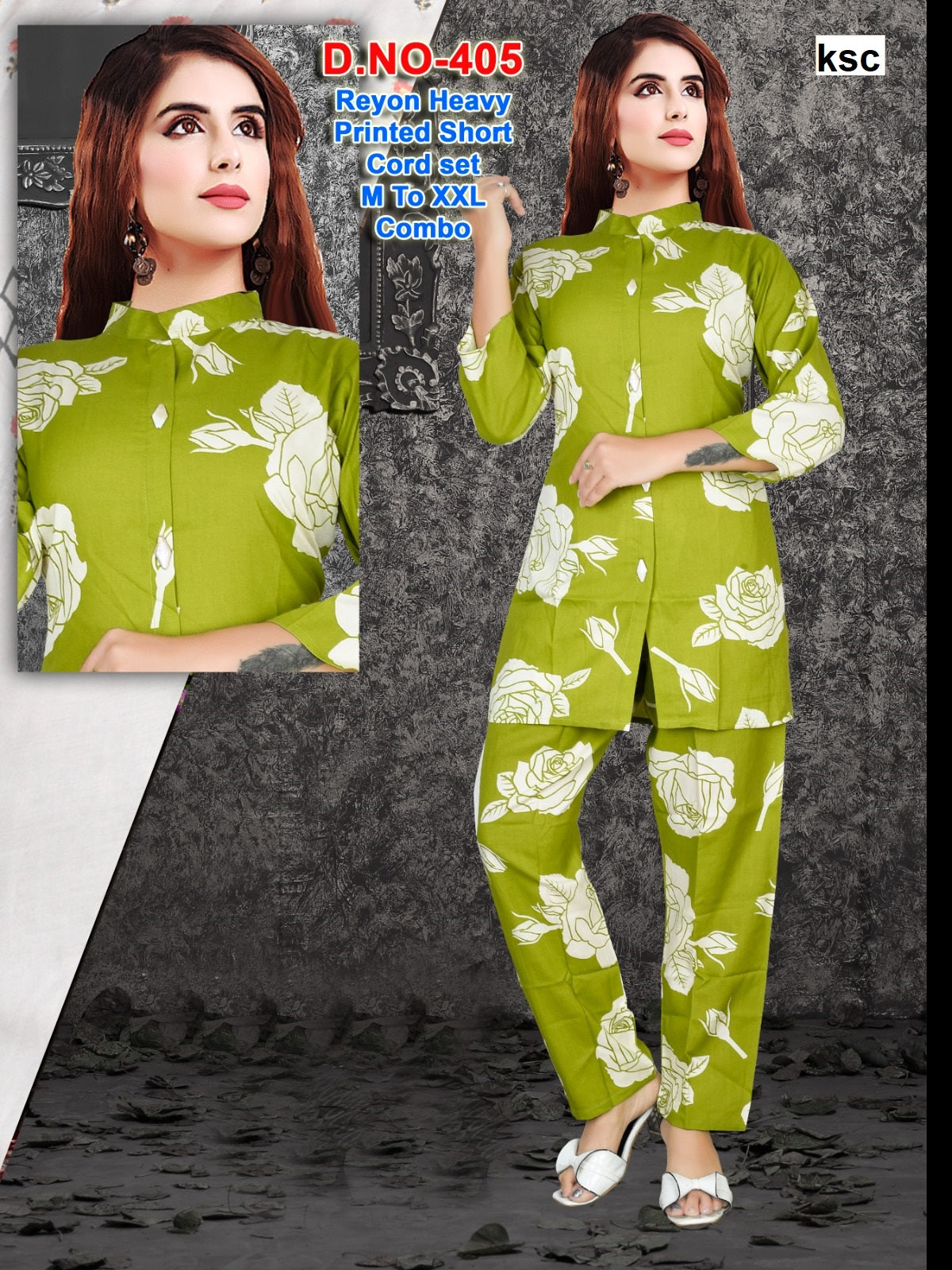 Polo Collars 010825 Ksc Rayon Co Ord Set Manufacturer