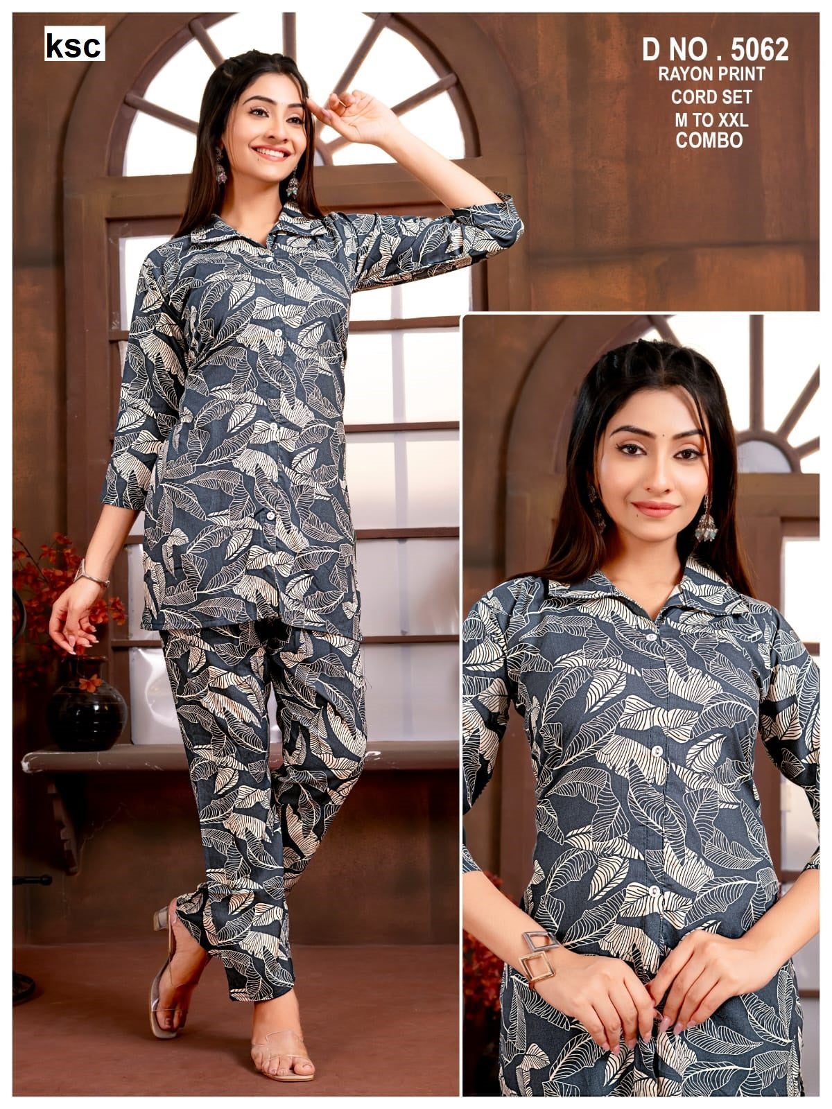 Polo Collars 010825 Ksc Rayon Co Ord Set Manufacturer