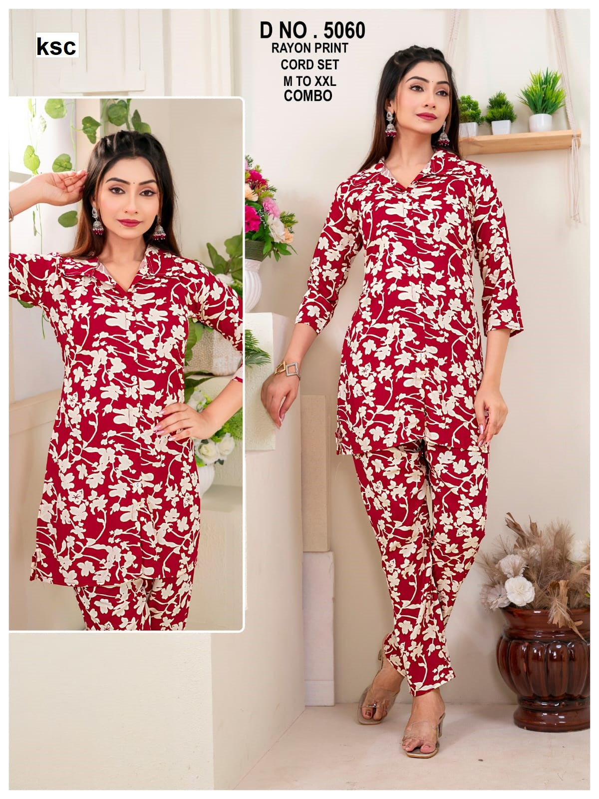 Polo Collars 010825 Ksc Rayon Co Ord Set Manufacturer