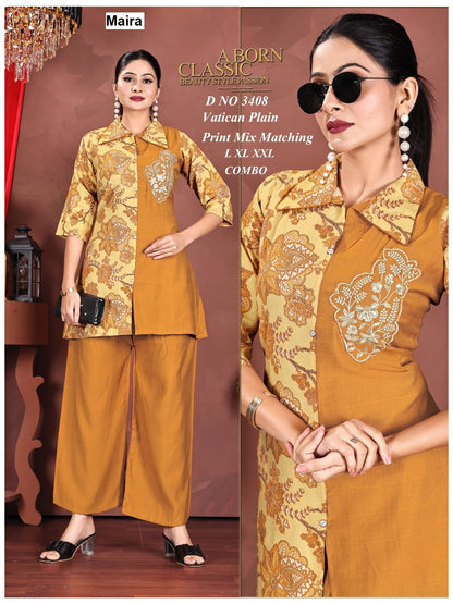 Polo Collars 0207 Maira Vatican Co Ord Set Wholesale Price