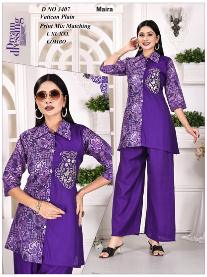 Polo Collars 0207 Maira Vatican Co Ord Set Wholesale Price