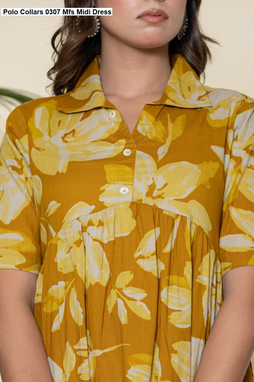 Polo Collars 0307 Mfs Cotton Midi Dress Manufacturer Ahmedabad
