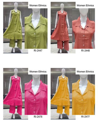 Polo Collars 0907 Women Ethnics Vertican Co Ord Set Manufacturer