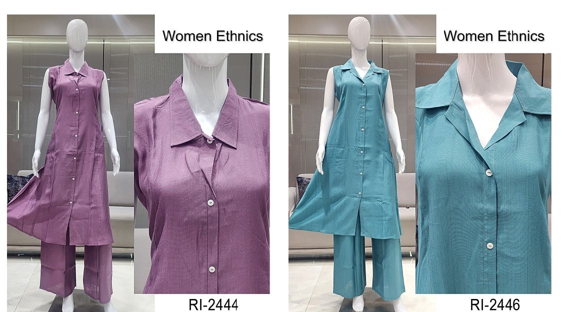 Polo Collars 0907 Women Ethnics Vertican Co Ord Set Manufacturer