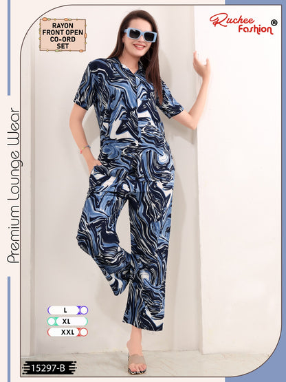 Polo Collars 1007 Ruchee Fashion Rayon Co Ord Set Wholesaler India