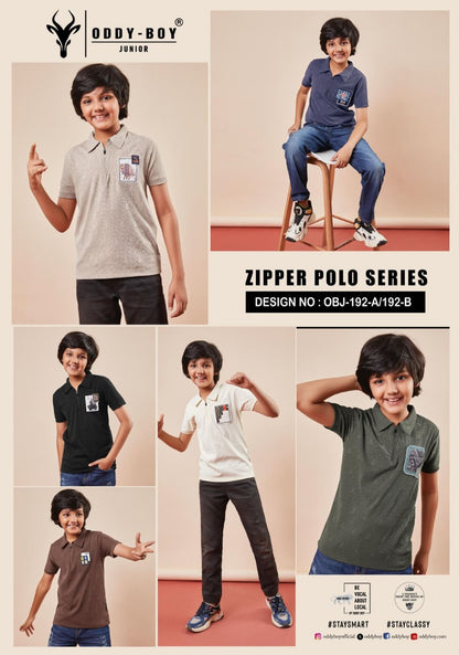 Polo Obj 192 Oddy Boy Jacquard Boys Tshirt Supplier India