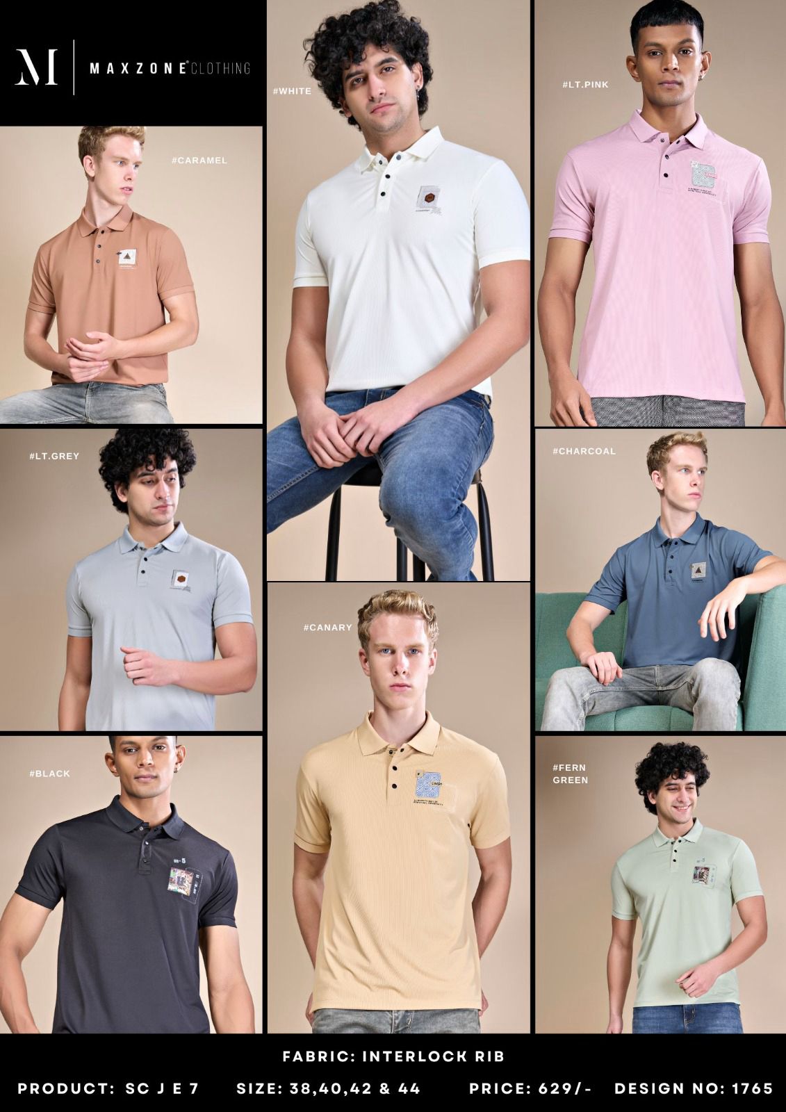 Polo Sc J E 7 Maxzone Clothing Interlock Mens Tshirts Manufacturer India
