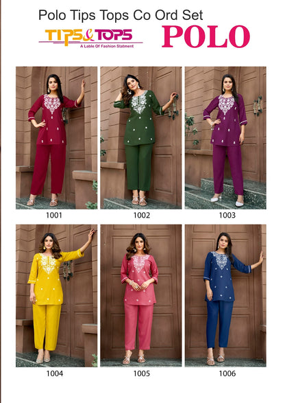 Polo Tips Tops Rayon 18Kg Co Ord Set Wholesale Price