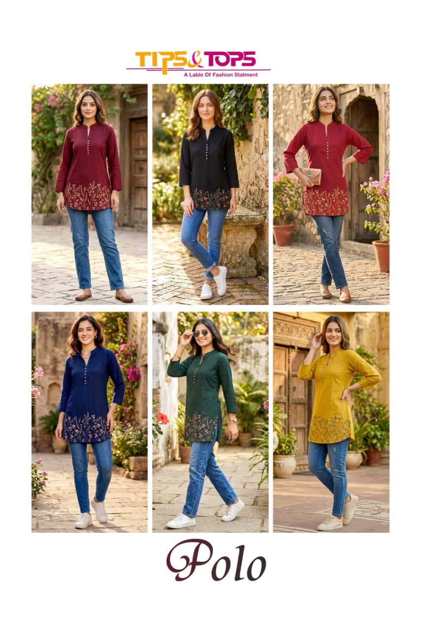 Polo Tips Tops Rayon 18Kg Short Kurtis Wholesale Price