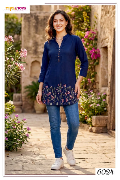Polo Tips Tops Rayon 18Kg Short Kurtis Wholesale Price