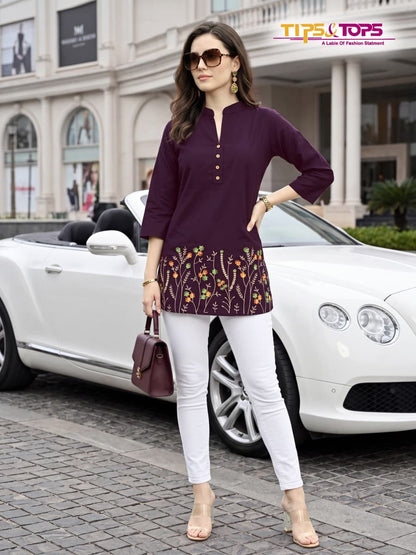 Polo Vol 2 Tips Tops Reyon Short Kurtis Supplier
